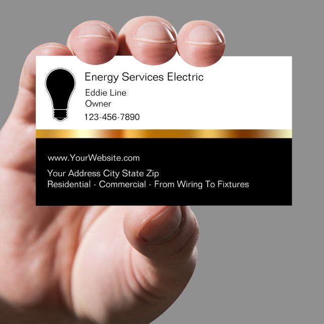 Clásicas tarjetas de negocios eléctricas (Subido por el creador)