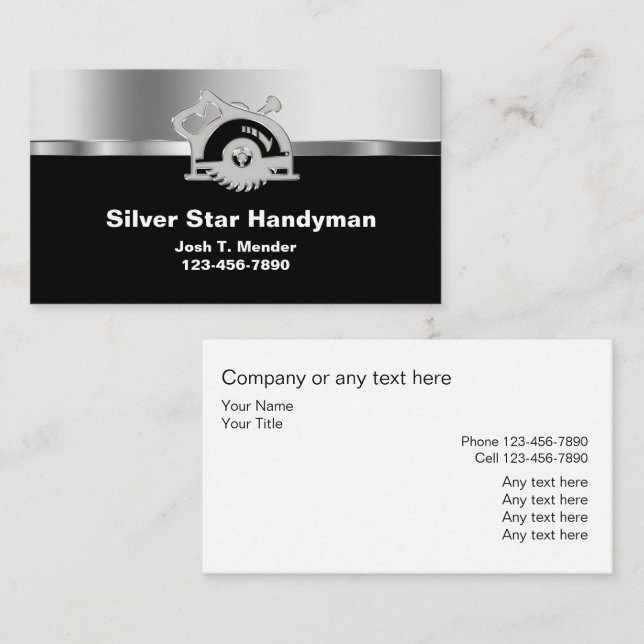 Clásicas tarjetas de negocios Handyman (Anverso / Reverso)
