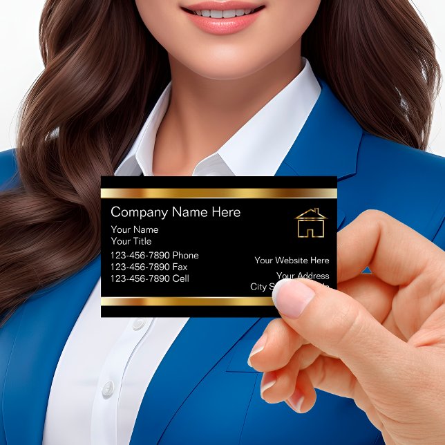 Clásicas tarjetas de negocios inmobiliarias (Subido por el creador)