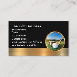 Clásicas tarjetas de negocios para temas de golf G