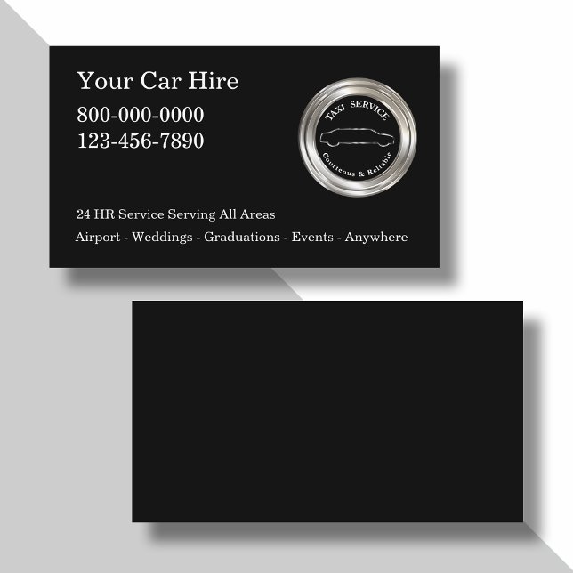 Clásicas Tarjetas De Perfil De Taxi Glossy (Subido por el creador)