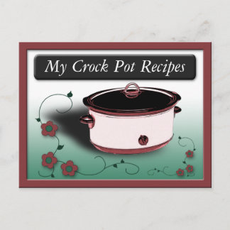 Clásicas Tarjetas de Receta de Placa Crock