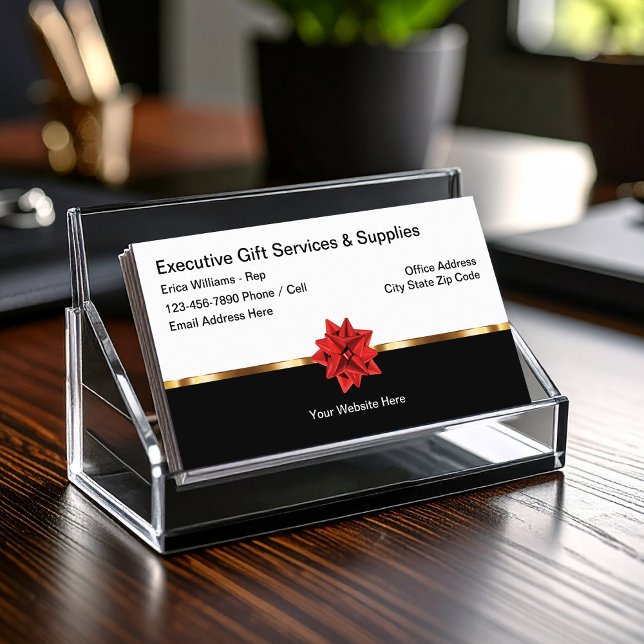 Clásicas tarjetas de visita de servicios de regalo (Subido por el creador)