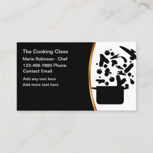 Clásicas Tarjetas de visita para Chef de clase Coc