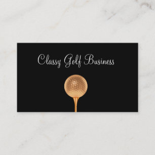 Clásicas tarjetas de visita para el golf Gold Bal