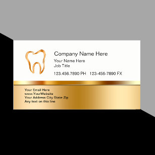 Clásicas tarjetas dentales para empresas