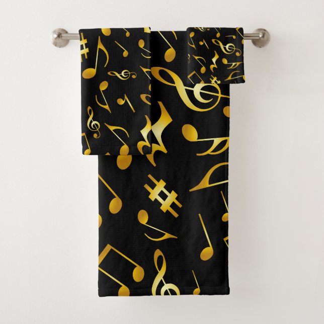 Clásicas y simples notas de oro sobre negro (In situ)