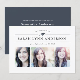 Clásico 3 Invitación a la fiesta de graduación fot