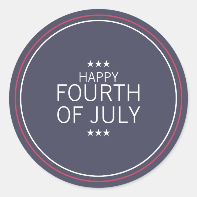 Clásico 4 de Julio, Pegatina del Día de la Indepen (Anverso)