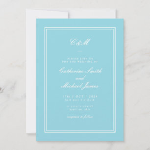 Clásico Absoluto Invitación de Boda con Monograma 