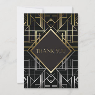 Clásico Agradecimiento de Boda Gatsby Deco 2