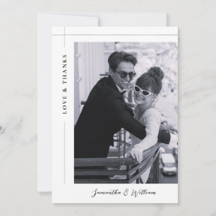 Clásico Amor y Agradecimiento Foto de Boda en Blan