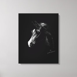 Clásico arte de caballo árabe negro (opción más pe