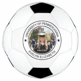 Clásico Balón de Fútbol de Graduación con Letra Mo