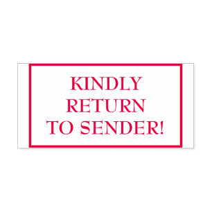 Clásico "¡BIEN VUELVA A ENVIAR!" Sello de goma