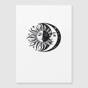 Clásico Brujo Luna Sol Acuarela Whimsigoth