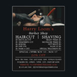 Clásico Canto, publicidad de barberos masculinos<br><div class="desc">Classic Shave,  Men's Barbers Advertising Flyers By The Business Card Store.</div>