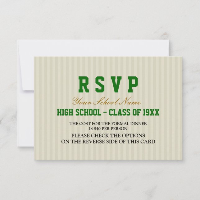 Clásico Clase Formal Reunión RSVP (Anverso)