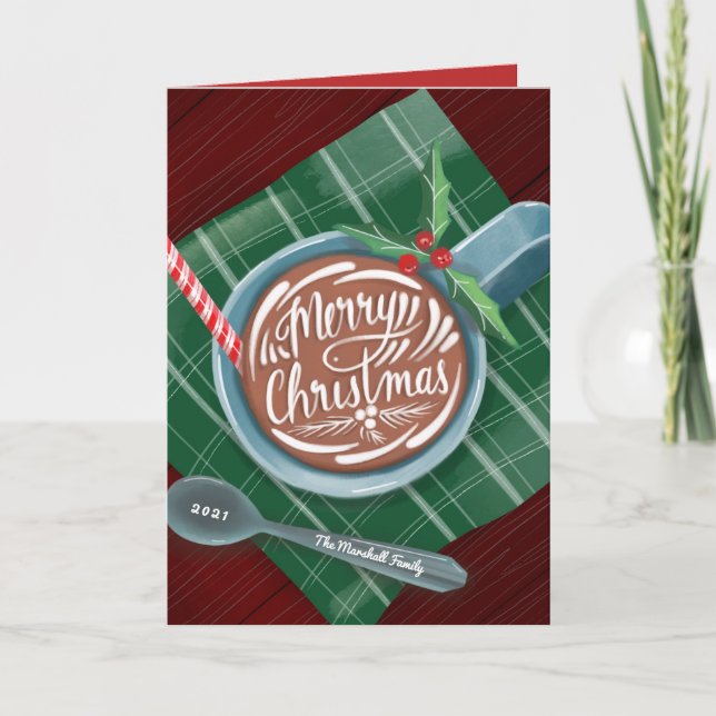 Clásico Cocoa Feliz Navidad Mug no foto (Anverso)