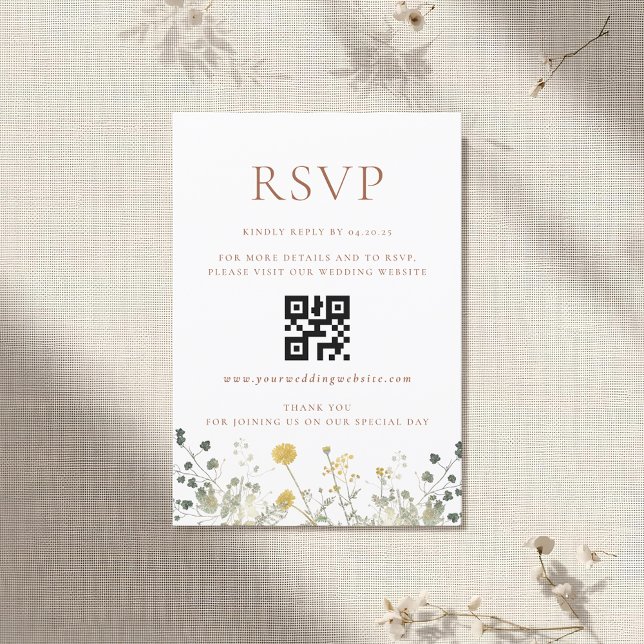 Clásico código QR de respuesta RSVP de boda de flo (Subido por el creador)