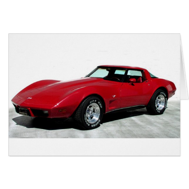 Clásico Corvette Rojo de 1979 (Anverso (Horizontal))
