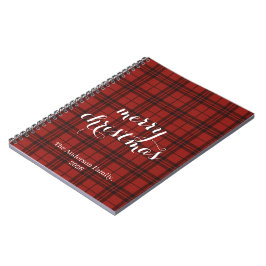 Clásico Cuaderno de Navidad con Cuadros Festivos -