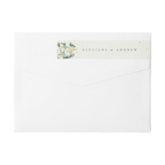 Clásico de boda de Snowberry + Eucalipto de Crema (Reverso)