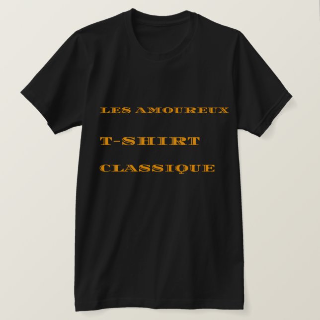 Clásico de camisetas de Les amoureux (Anverso del diseño)