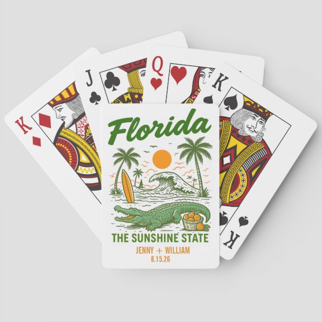 Clásico de Florida - Cartas de juego de favor de f (Reverso)