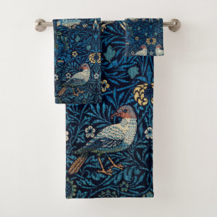 Clásico de tapiz de aves azules de William Morris
