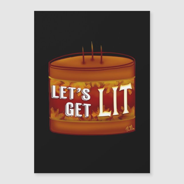 Clásico de Velas de Otoño Let's Get Lit (Anverso)