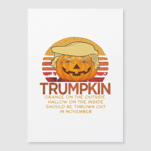 Clásico divertido de Trumpkin Halloween - Calabaza (Anverso)