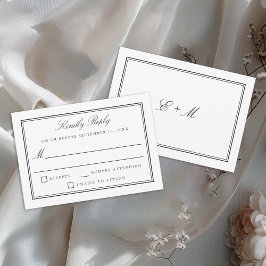 Clásico Elegante Boda Formal RSVP