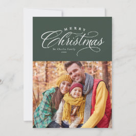 Clásico elegante de Navidad verde una foto