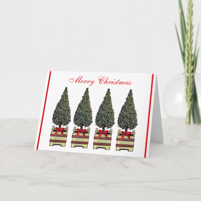 Clásico elegante del árbol de navidad del topiario (Anverso)