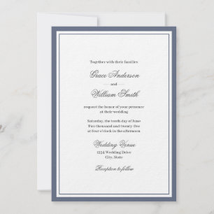 Clásico Elegante Guión Familias Invitación a la bo