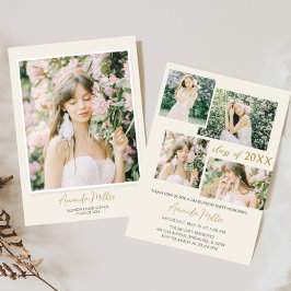 Clásico Elegante Invitación a la Graduación de Fot