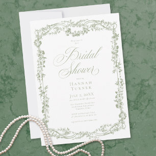 Clásico Elegante Invitación de Despedida de Solter