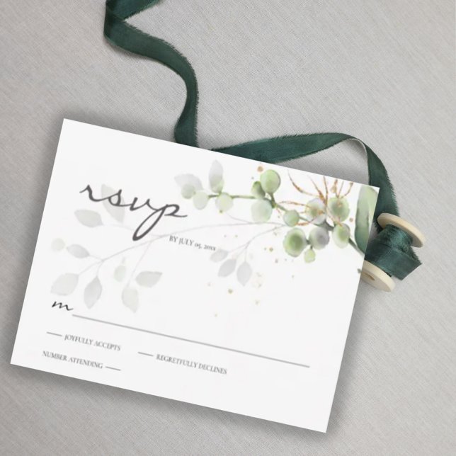 Clásico Eucalyptus Greenery RSVP (Subido por el creador)