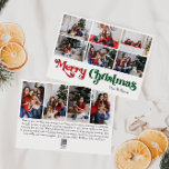 Clásico Feliz Año De Navidad En Revisión Diez Foto<br><div class="desc">Celebre la temporada con este año único y clásico de navidad en la revisión de diez tarjetas de vacaciones fotográficas con un toque de encanto vintage. El diseño minimalista muestra una elegante paleta de colores rojo y verde que evoca el espíritu acogedor del invierno. Su atractivo moderno y divertido, junto...</div>