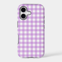 Clásico Gingham Check Plaid Pattern Lilac