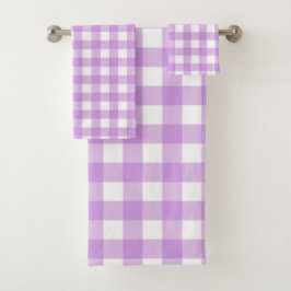 Clásico Gingham Check Plaid Pattern Lilac