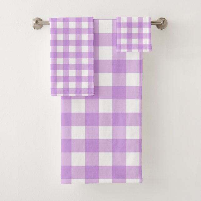 Clásico Gingham Check Plaid Pattern Lilac (In situ)