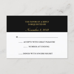 Clásico Gold Black White RSVP