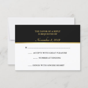 Clásico Gold Black White RSVP