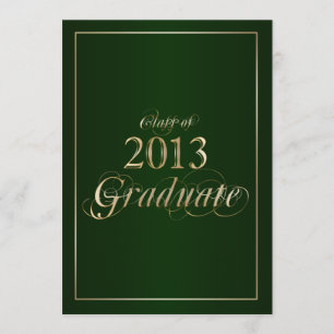 Clásico Invitación a graduados de Green y Gold 201