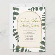 Clásico Invitación de Boda de Marfil y Oro Rosa
