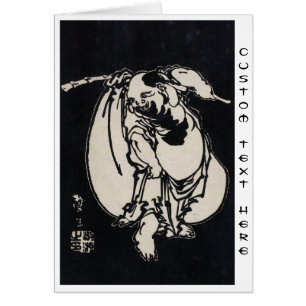 Clásico japonés vintage ukiyo-e poeta errante