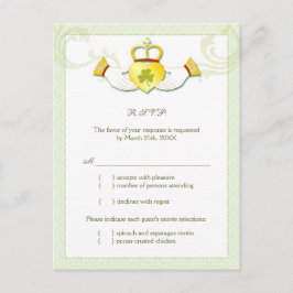 Clásico menú Boda irlandés Elección RSVP