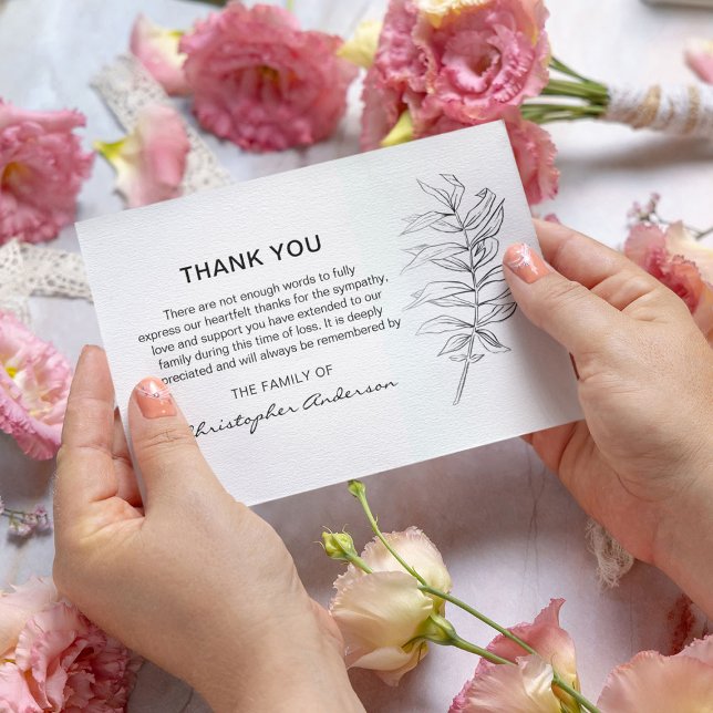 Clásico Minimalista Tarjeta de Agradecimiento Fune (Subido por el creador)